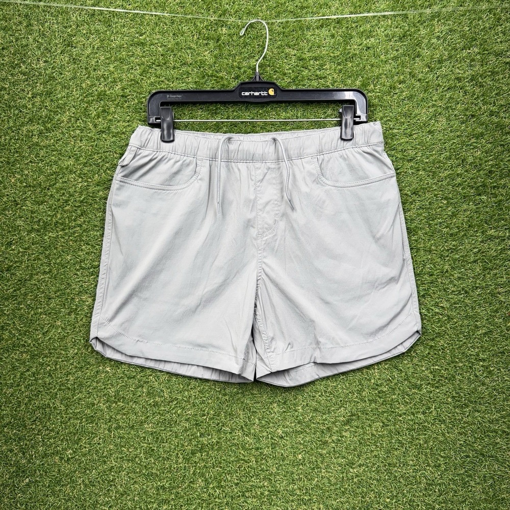 Carhartt Force Shorts Womens Small Gray Relaxed Fit Ripstop 5 Pocket BS5266-W